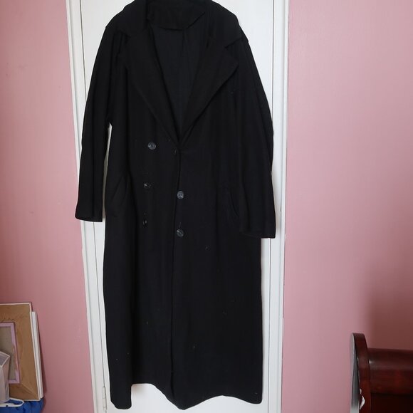 [SOLD] SHEIN Modely Plus Lapel Collar Double Breasted Overcoat - Picture 1 of 4